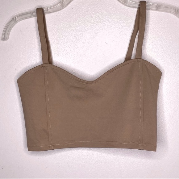 Over The Limit Bralette Neutral Summer Crop Top - Picture 2 of 9